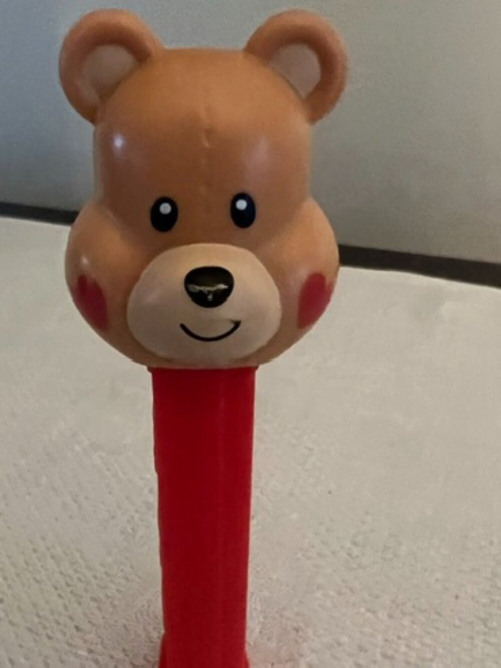 2019 PEZ Valentines Day Heart Cheeks Love Brown Teddy Bear Dispenser
